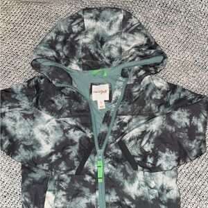 Cat & Jack Kids Tie-Dye Hoodie - Black and Green